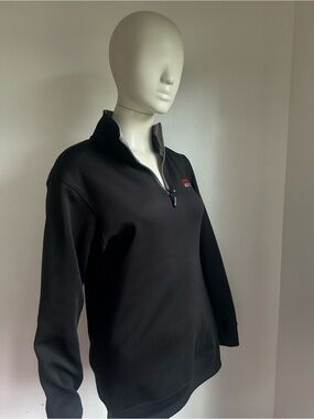 edwards nisci S Men's Black Quarter-Zip Sweater Pullover